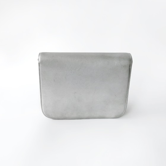 Celine Classic Box Bag in Silver Calfskin